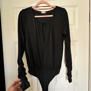 Free People Black bodysuit